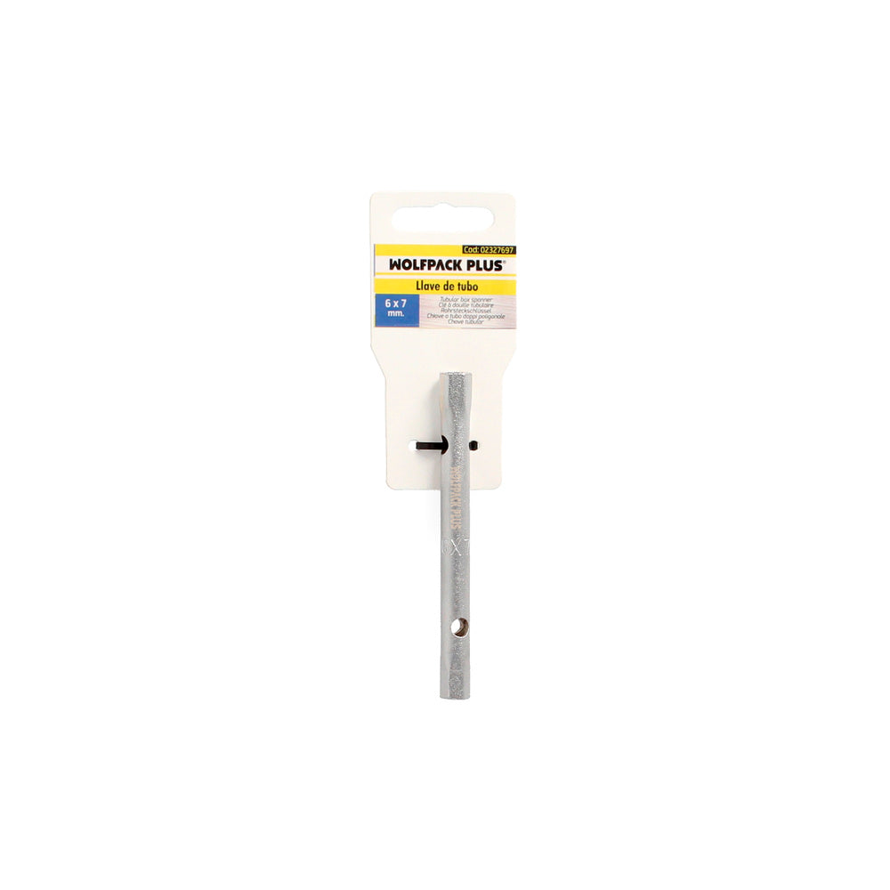 Llave tubo tubular 6x7 fabricada en acero cromo vanadio, llave grifería, llave de tubo para grifos, llaves de tubo doble