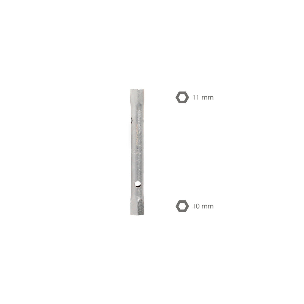 Llave tubo tubular 10x11 fabricada en acero cromo vanadio, llave grifería, llave de tubo para grifos, llaves de tubo doble