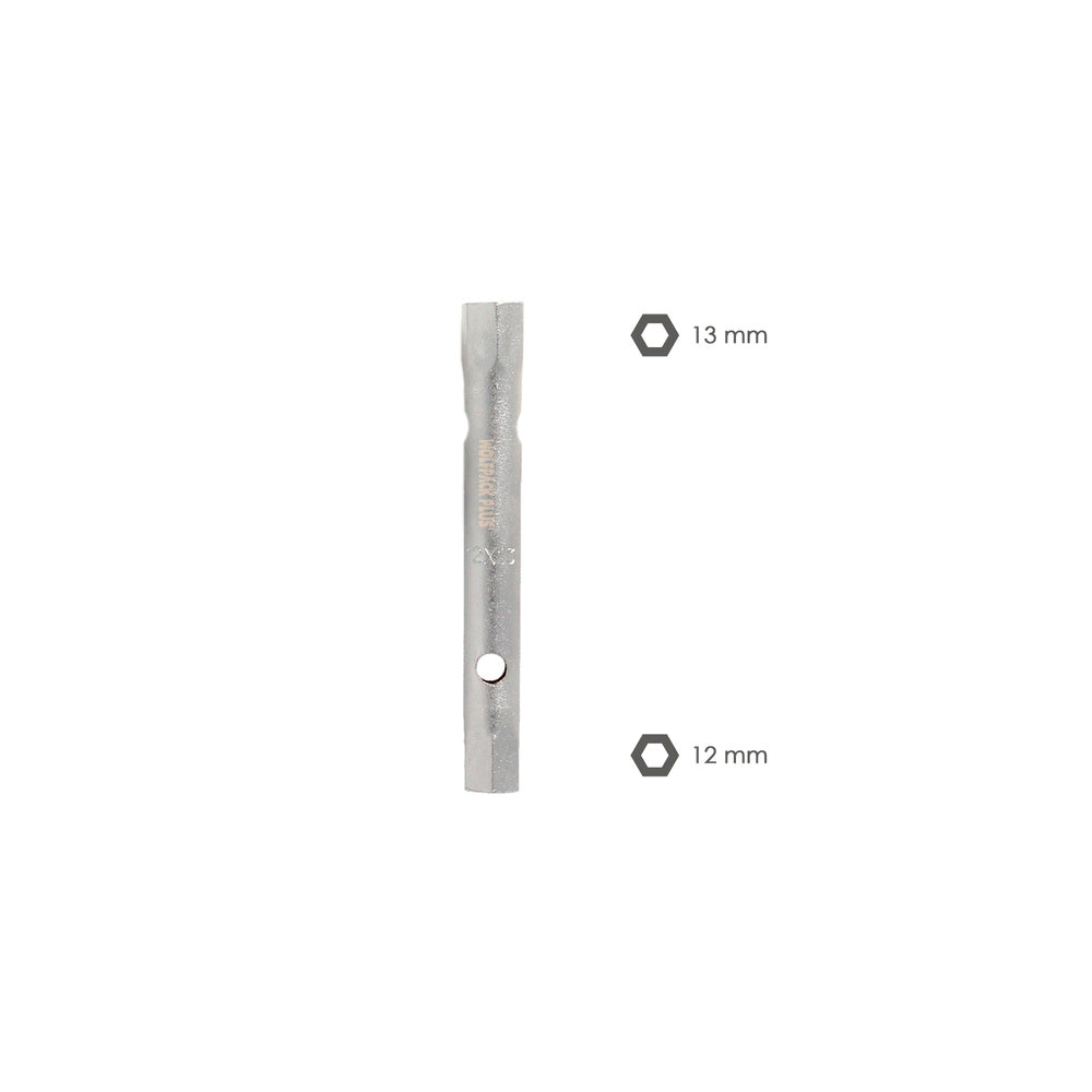 Llave tubo tubular 12x13 fabricada en acero cromo vanadio, llave grifería, llave de tubo para grifos, llaves de tubo doble