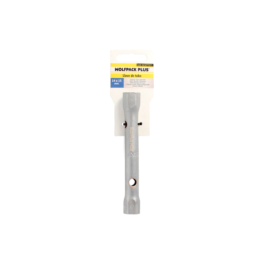 Llave tubo tubular 14x15 fabricada en acero cromo vanadio, llave grifería, llave de tubo para grifos, llaves de tubo doble