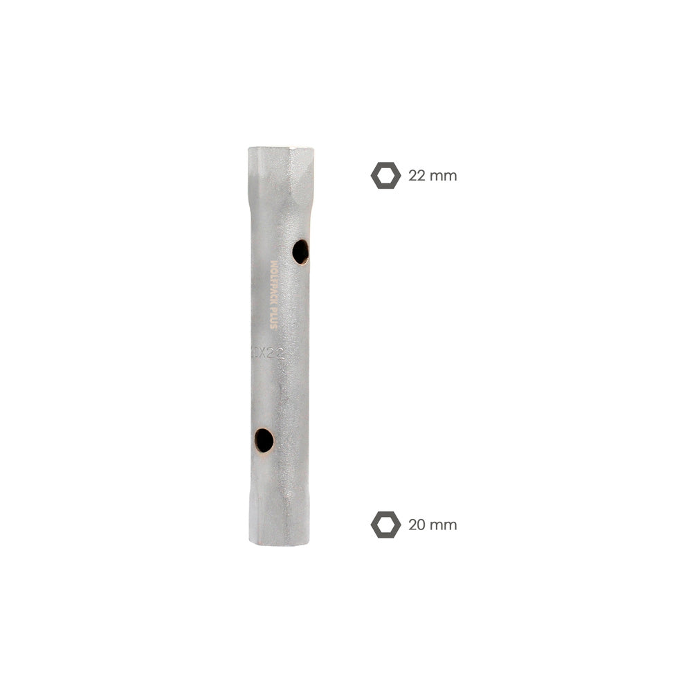 Llave tubo tubular 20x22 fabricada en acero cromo vanadio, llave grifería, llave de tubo para grifos, llaves de tubo doble