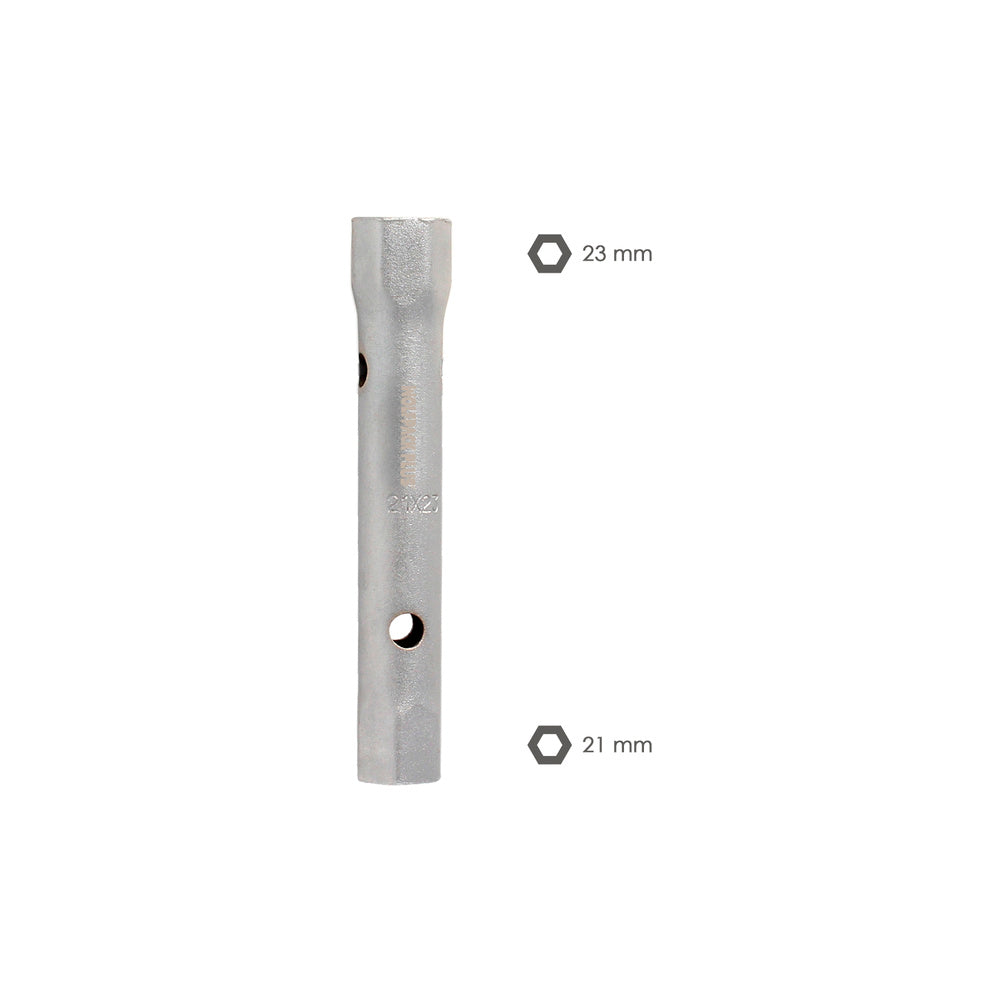 Llave tubo tubular 21x23 fabricada en acero cromo vanadio, llave grifería, llave de tubo para grifos, llaves de tubo doble