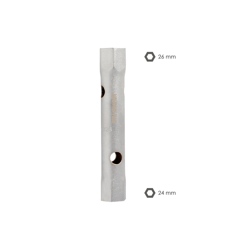 Llave tubo tubular 24x26 fabricada en acero cromo vanadio, llave grifería, llave de tubo para grifos, llaves de tubo doble
