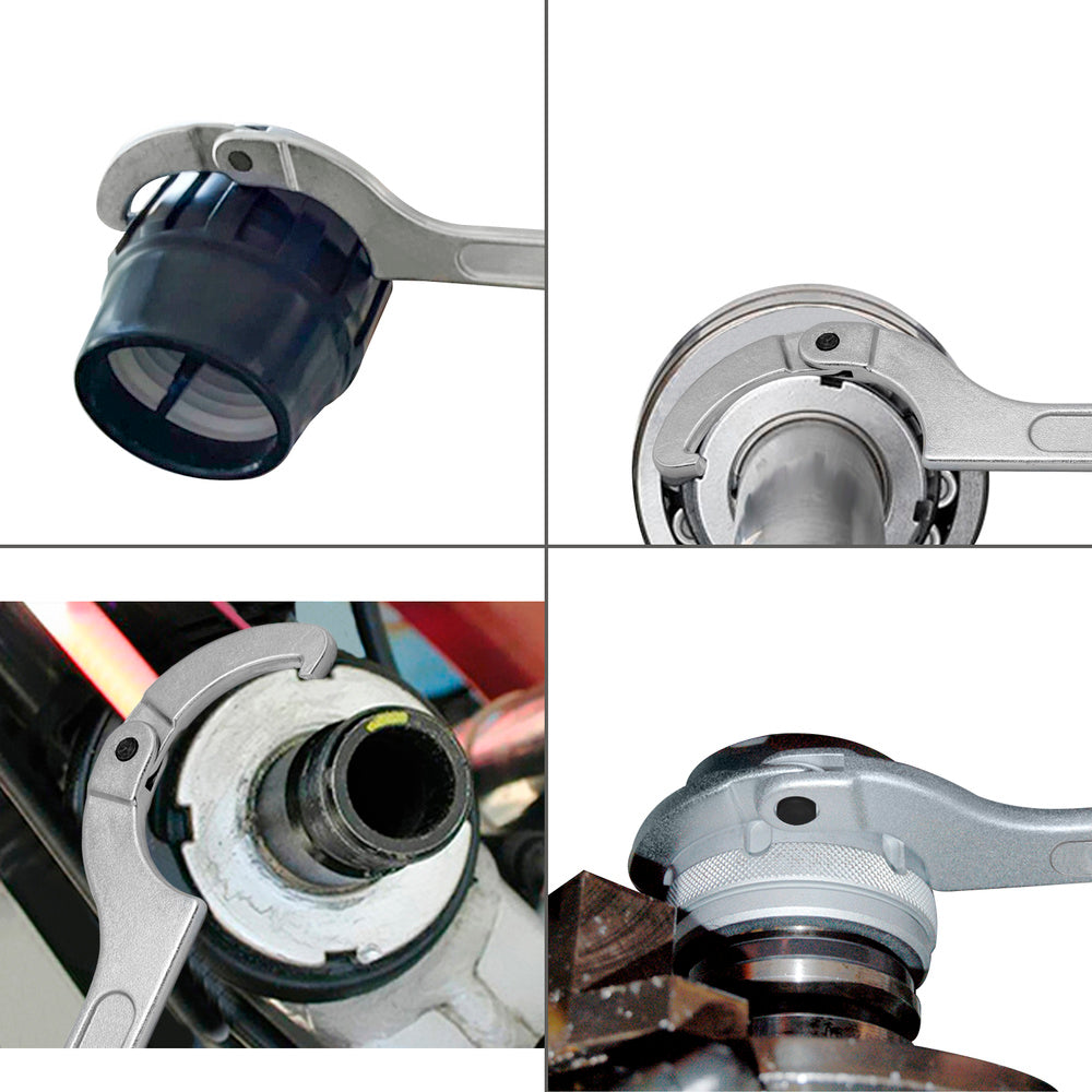 Articulated hook wrench for pipes ø 35 to 50 mm