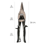 Chrome vanadium sheet metal shears (1.2 mm thickness) straight cut / center cut