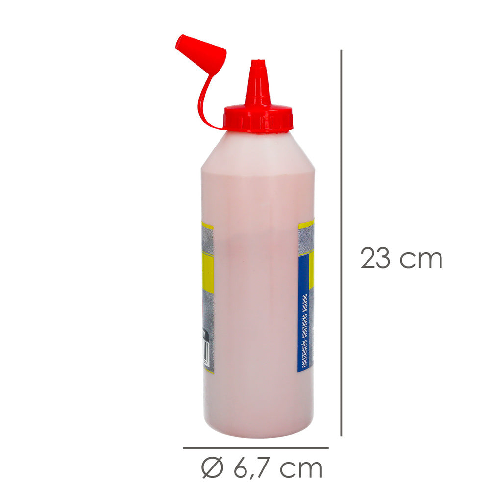 Red chalk line powder, 500 gram bottle