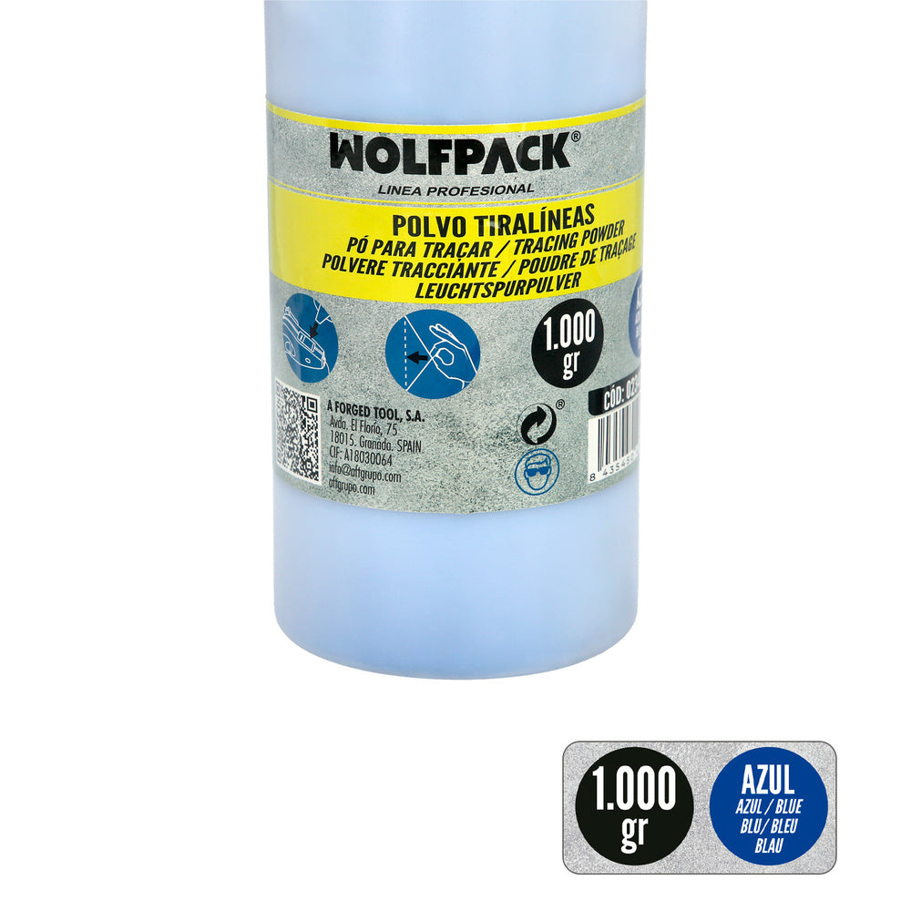 Blue chalk line powder 1,000 gram container entry