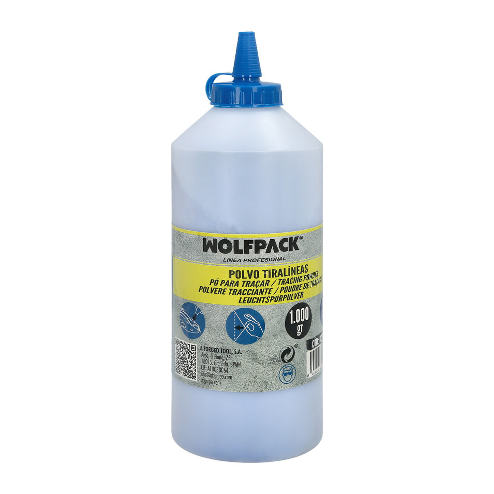 Blue chalk line powder 1,000 gram container entry
