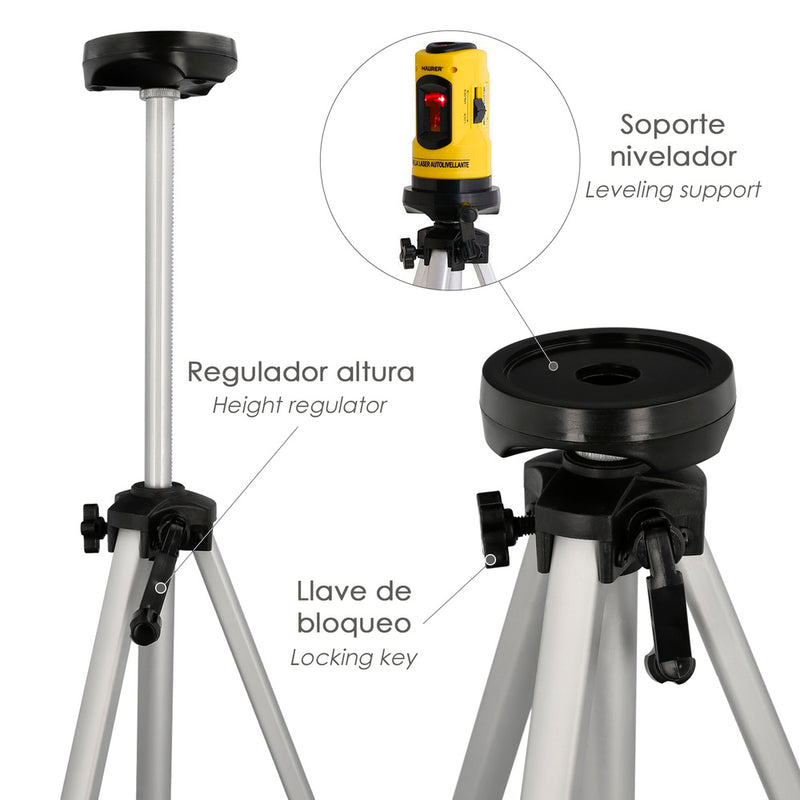Tripode telescopico universal para niveles laser