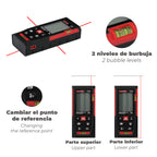 50m Laser Meter 10 functions operates with 2 AAA batteries (not included)