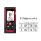 50m Laser Meter 10 functions operates with 2 AAA batteries (not included)