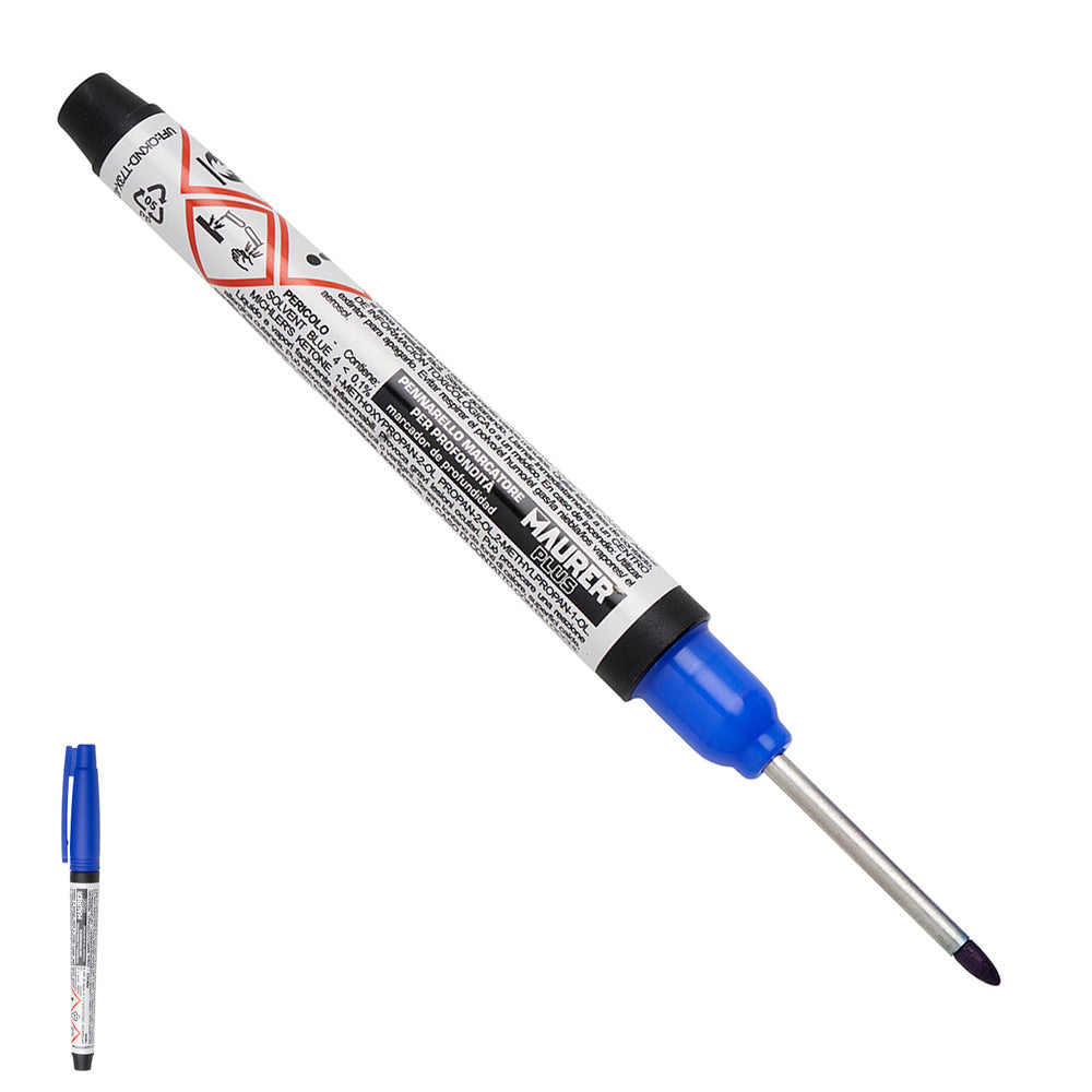 Long-tip blue marker, deep hole marker, hard-to-reach areas marker, layout marker, construction marker,