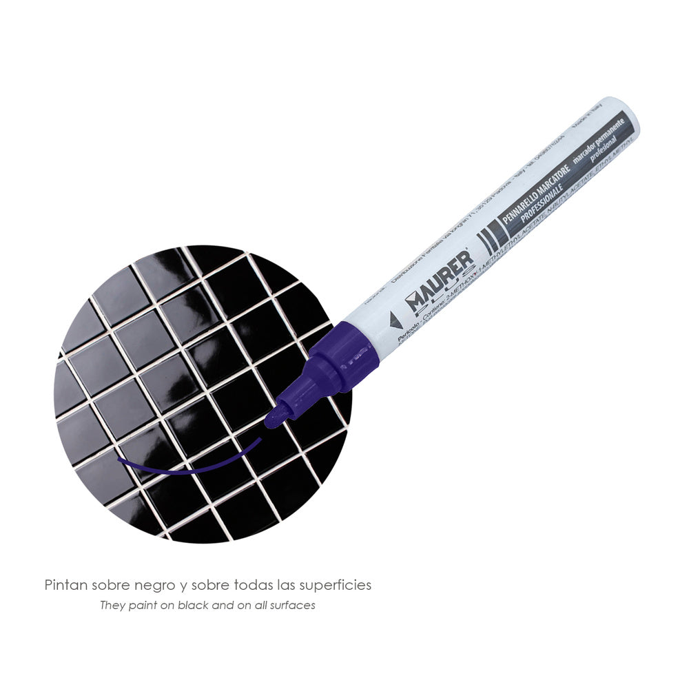 Permanent professional dark blue paint marker