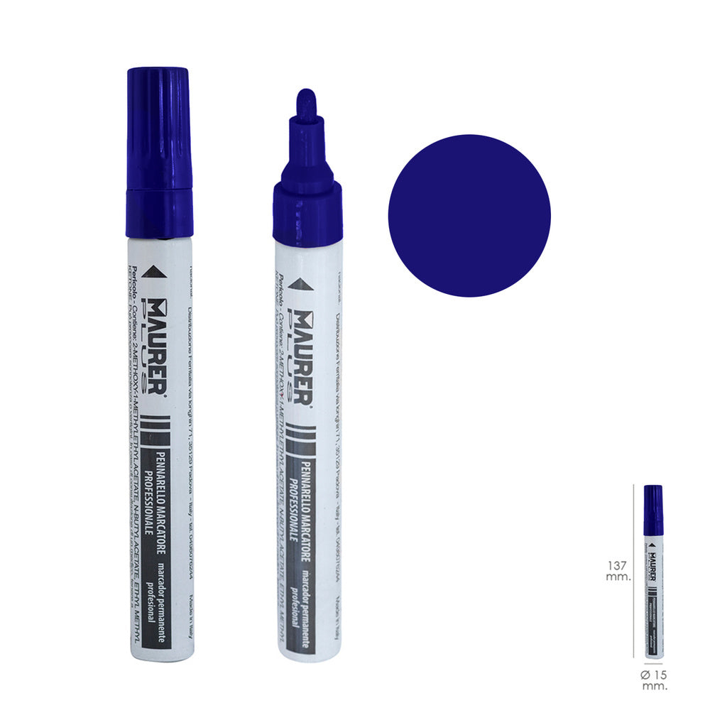 Permanent professional dark blue paint marker