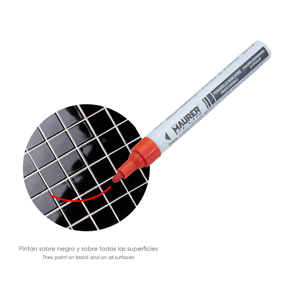 Professional paint marker permanent red
