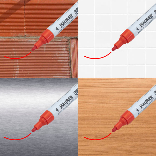 Rotulador marcador obra profesional pintura permanente rojo