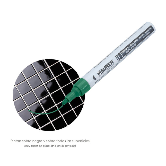 Rotulador marcador obra profesional pintura permanente verde