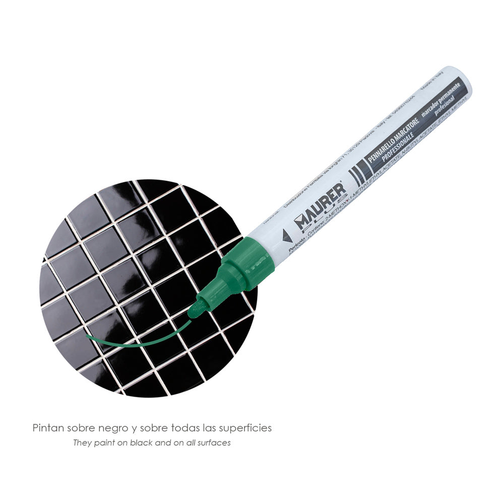 Professional green permanent marker pen
