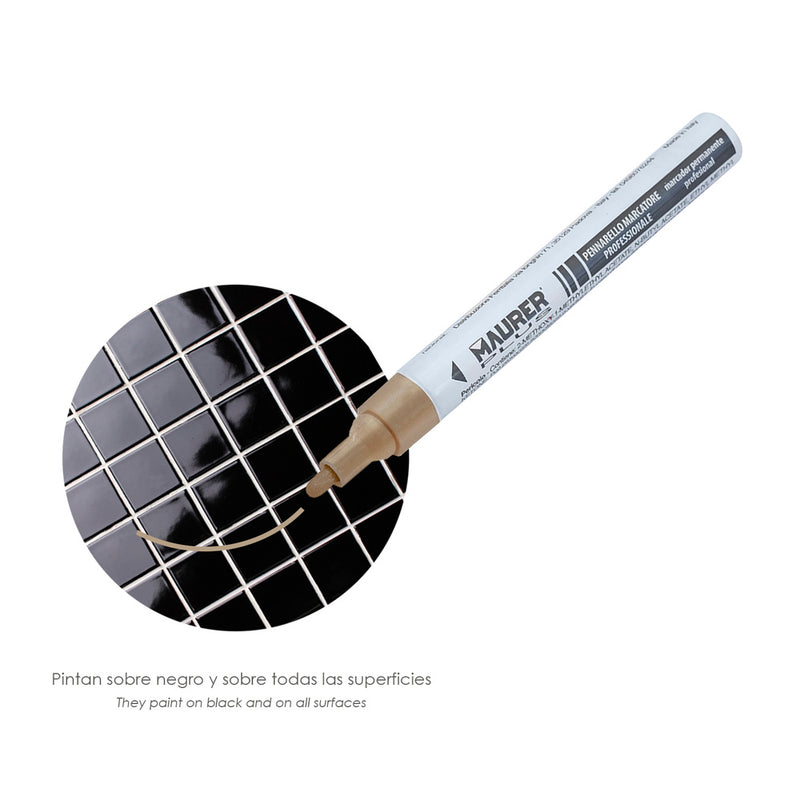 Rotulador marcador obra profesional pintura permanente oro