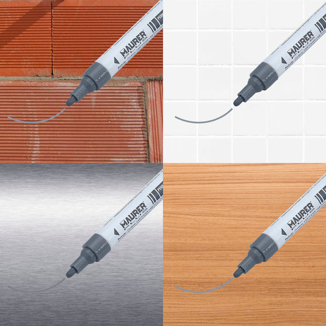 Rotulador marcador obra profesional pintura permanente plata