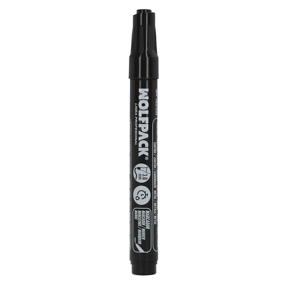 Rotulador permanente profesional negro.