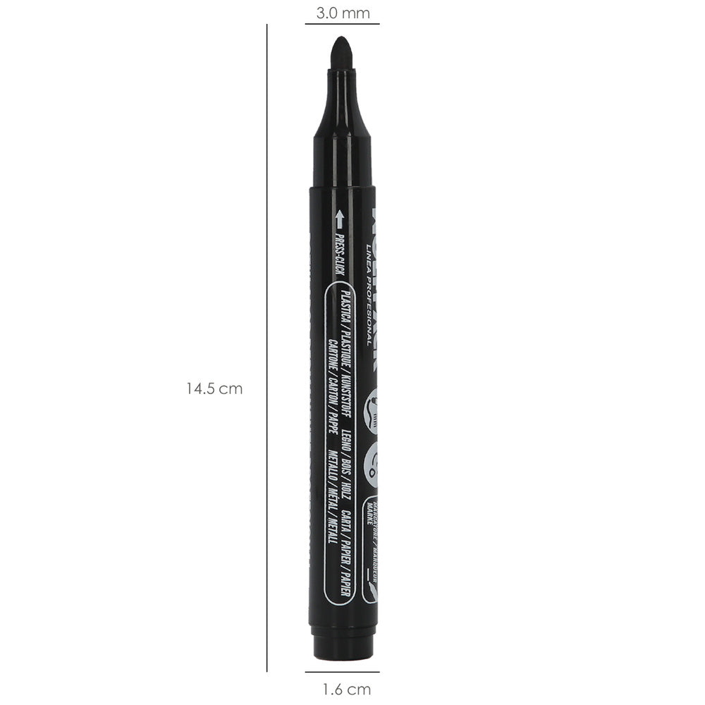 Black professional permanent marker.