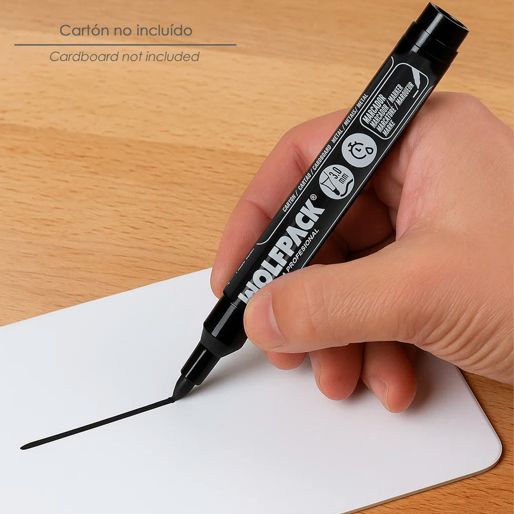 Black professional permanent marker.