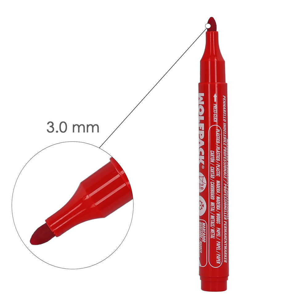 Rotulador permanente profesional rojo.
