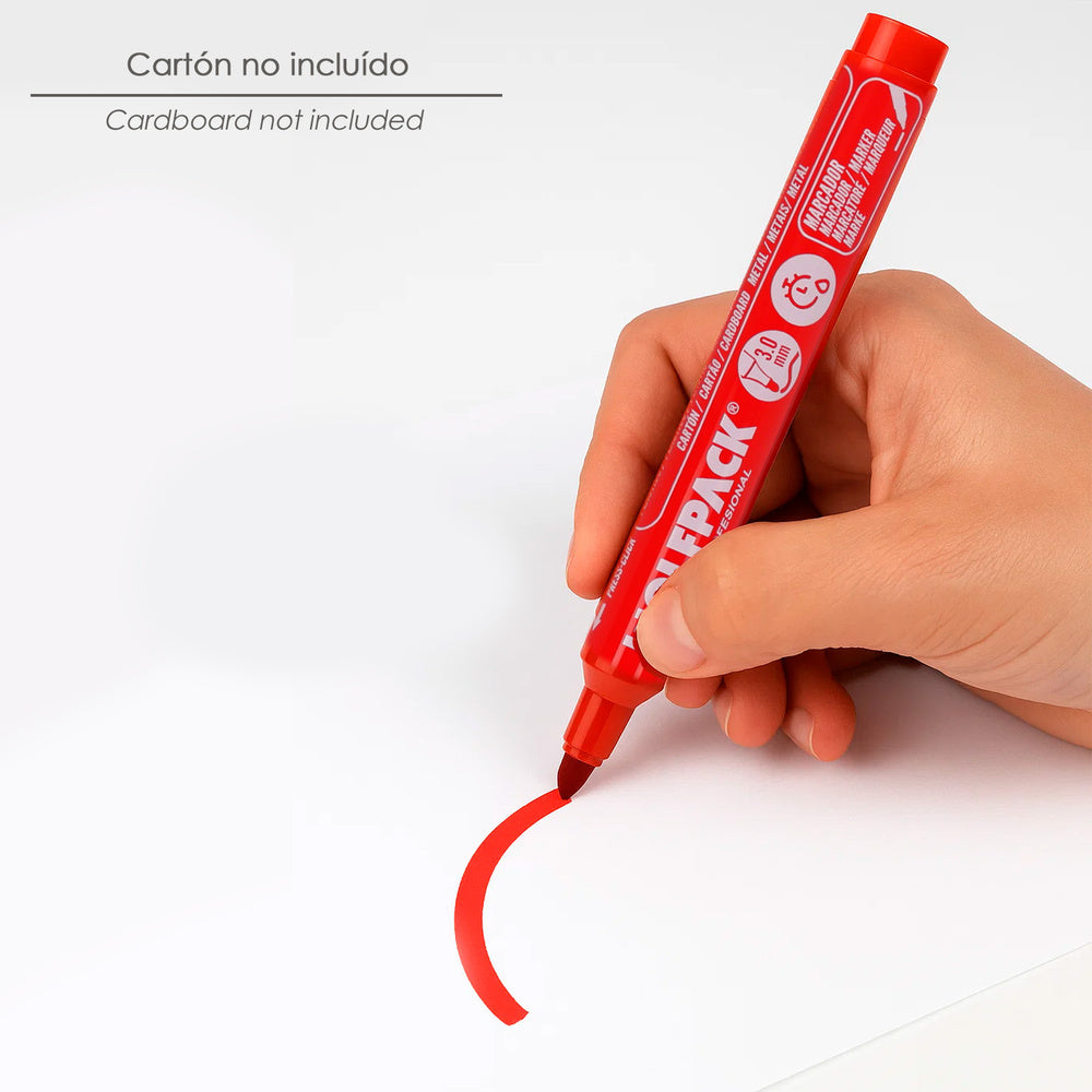 Rotulador permanente profesional rojo.