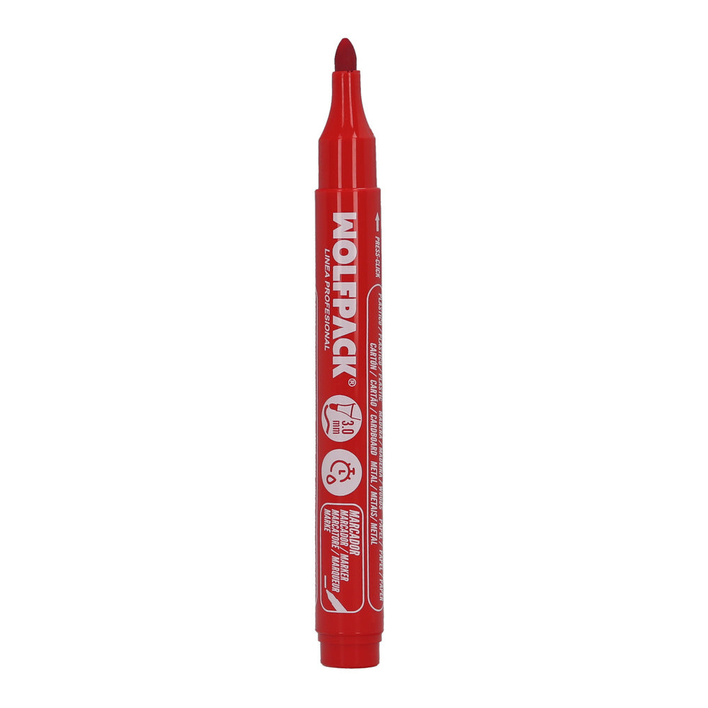 Red professional permanent marker.