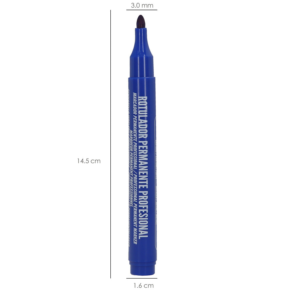 Rotulador permanente profesional azul.