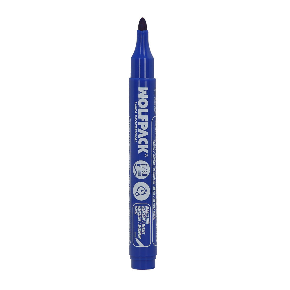 Blue professional permanent marker.