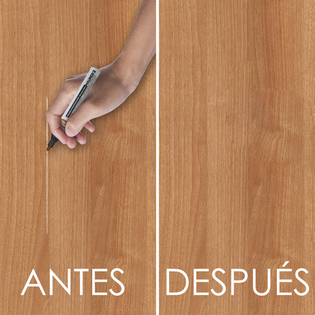 Rotulador profesional retoque madera color nogal claro