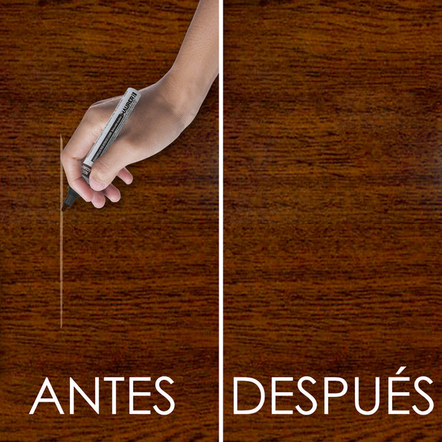 Rotulador profesional retoque madera color nogal oscuro