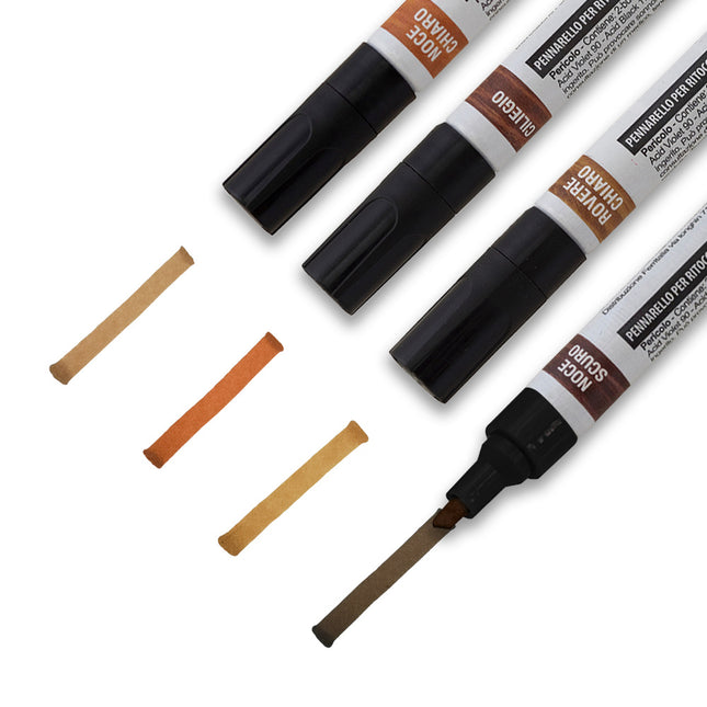 Rotulador profesional retoque madera color nogal oscuro