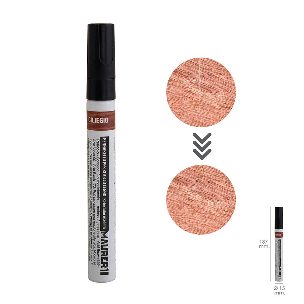 Professional wood touch-up marker, cherry color