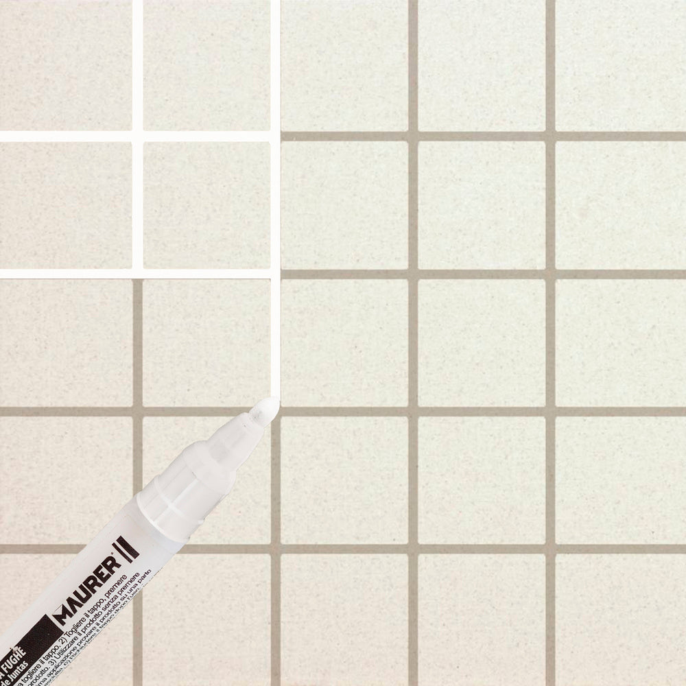 White tile grout pen