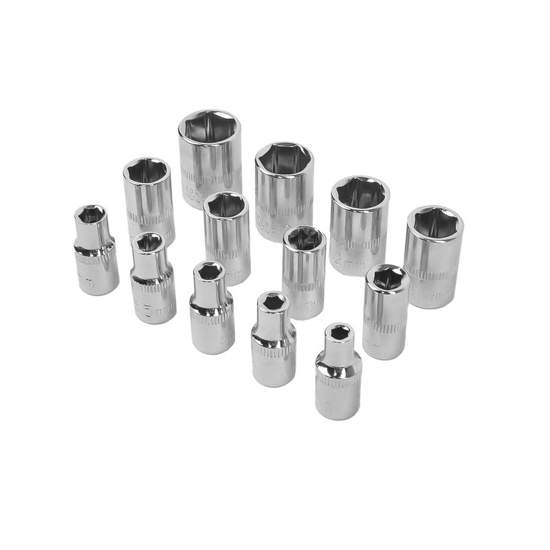 Juego llaves de vaso y puntas 1/4" 46 piezas. con apadtador. cromo vanadio, kit llave combinada, kit carraca, juego llaves vaso