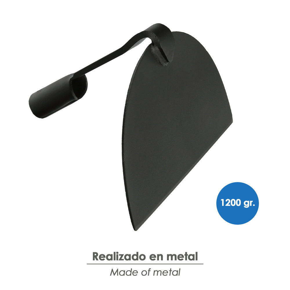 Half-moon scraper without handle, 1200 grams.