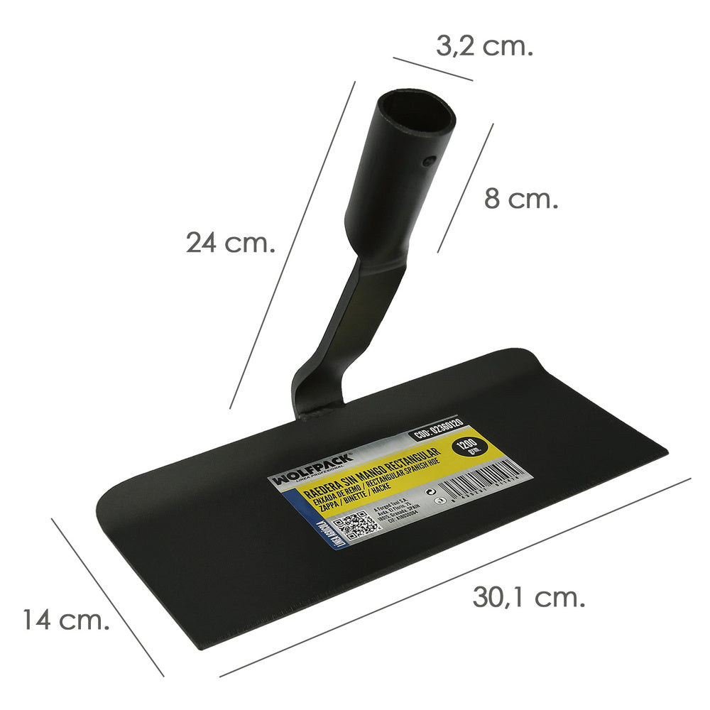 Rectangular hoe without handle 1200 grams
