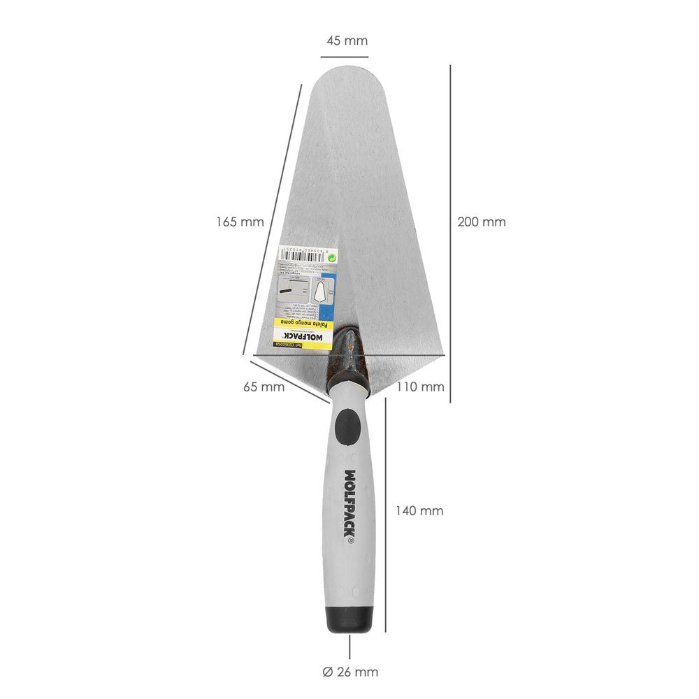 Desempenadeira Wolfpack Plus com cabo de borracha 348 x 200 mm