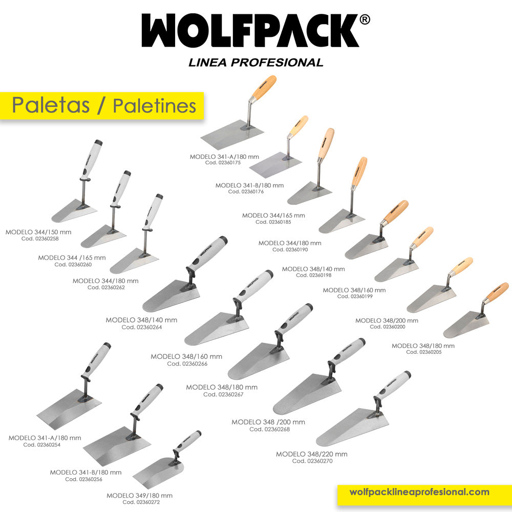 Desempenadeira Wolfpack Plus com cabo de borracha 348 x 200 mm