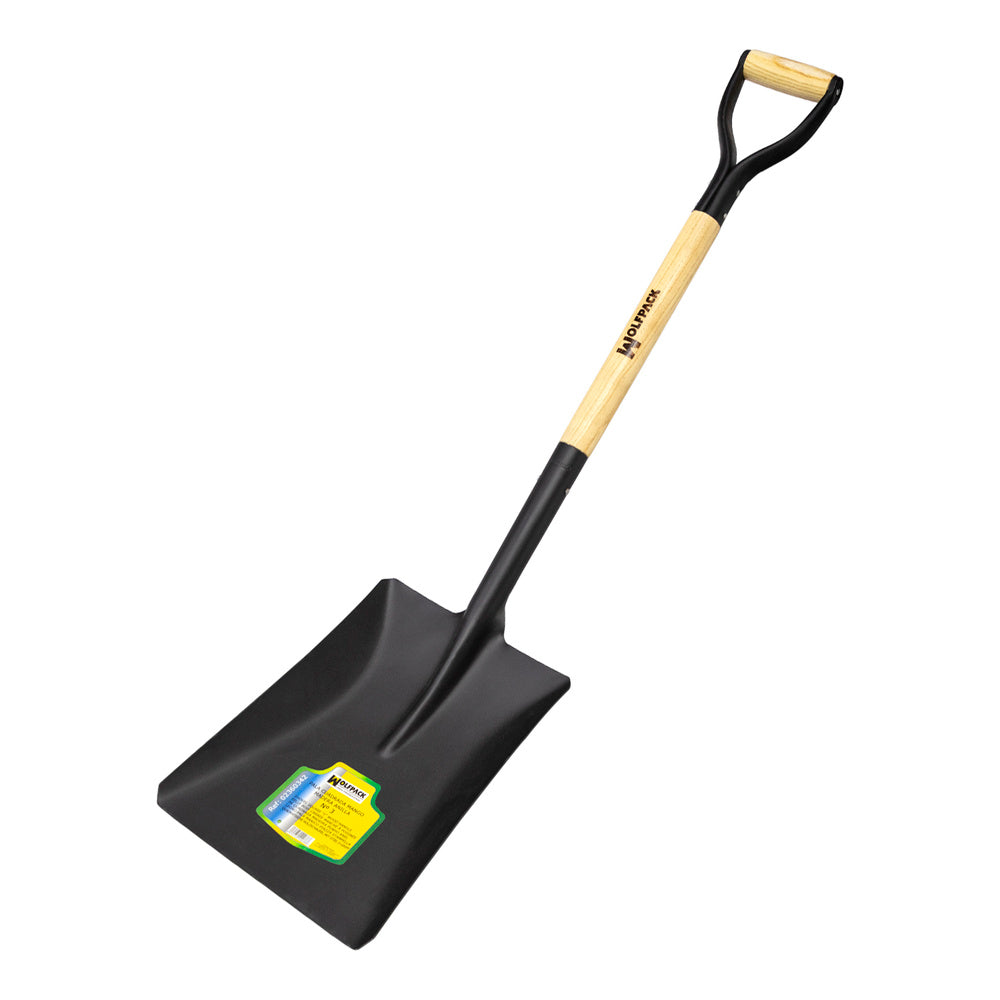Square wooden handle shovel with ring handle 509/3
