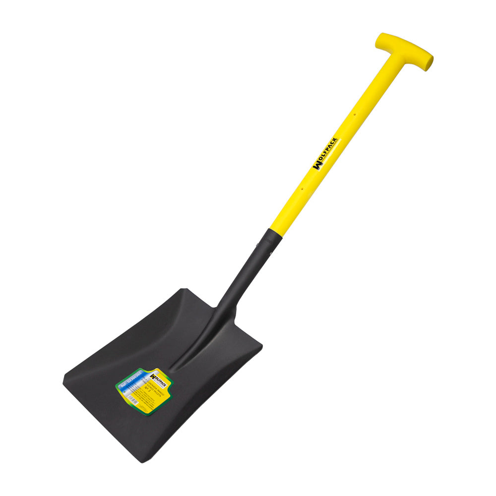 Square fiberglass handle shovel with #3 crutch handle