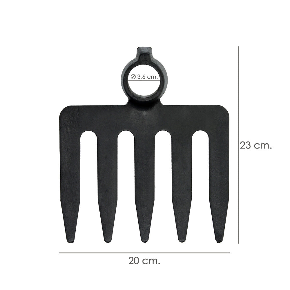 5-tine construction rake