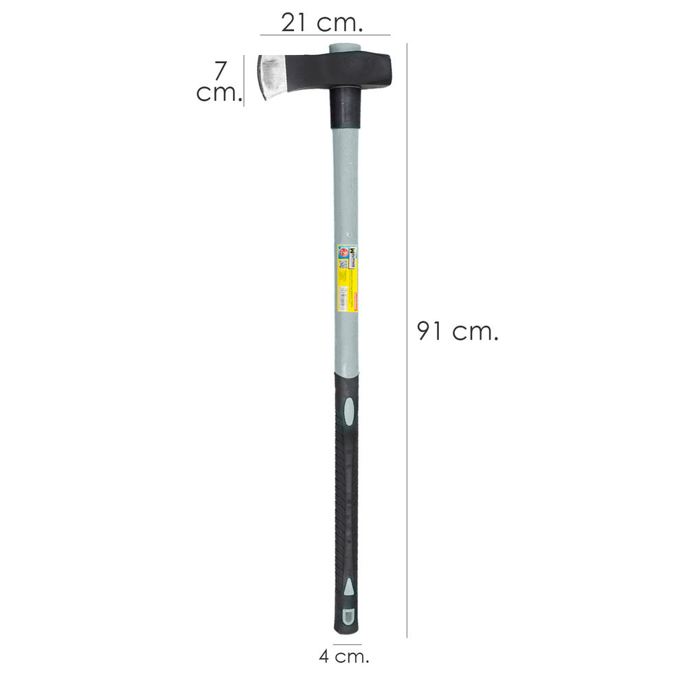 Martelo de cunha com cabo em fibra de vidro, 3 kg (tipo machado)