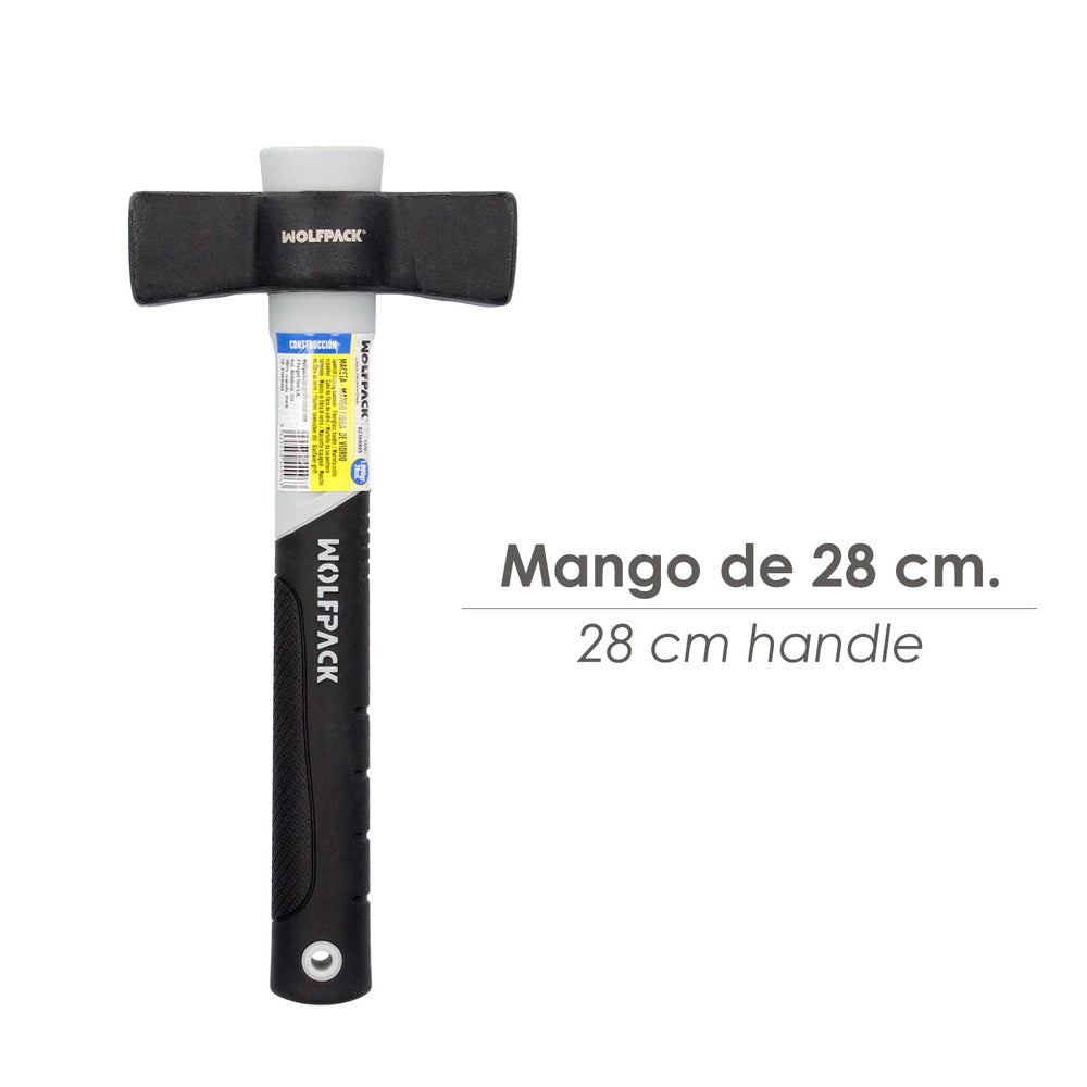 Maceta mango fibra vidrio mango fibra vidrio con empuñadura antideslizante. 1000 gramos 28 cm