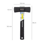 Maceta mango fibra vidrio mango fibra vidrio con empuñadura antideslizante. 1500 gramos 28 cm