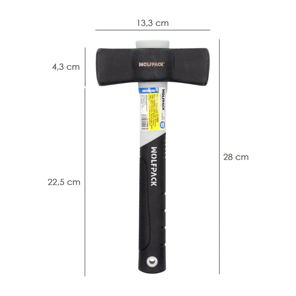 Maceta mango fibra vidrio mango fibra vidrio con empuñadura antideslizante. 1500 gramos 28 cm