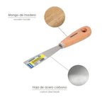 Espátula mango madera hoja acero 30 mm aplicar yeso, pintora, masillas, pladur, etc.